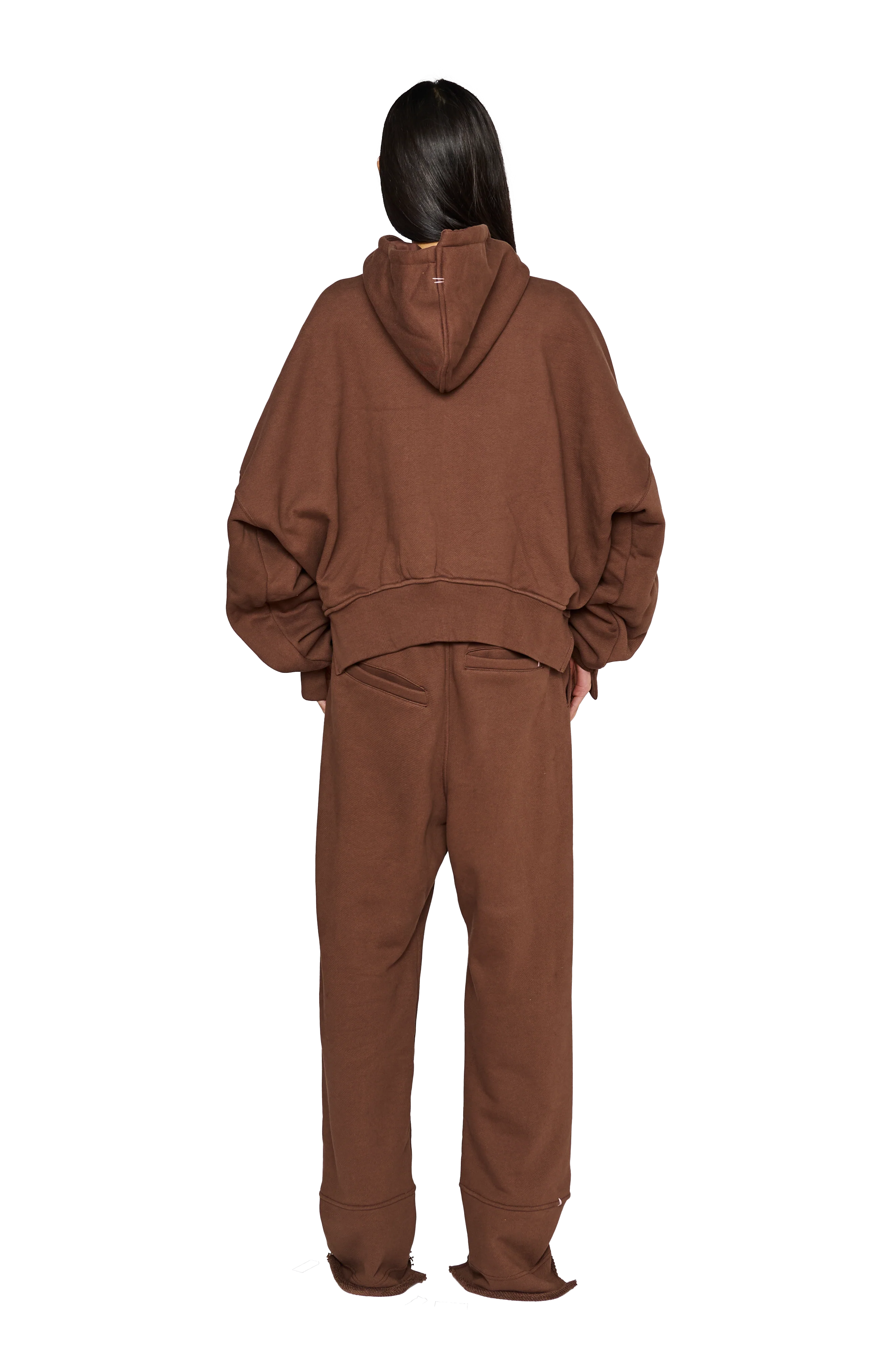 Asymmetric, Drop Crotch Tracksuit Bottoms - Teddy - Image 3