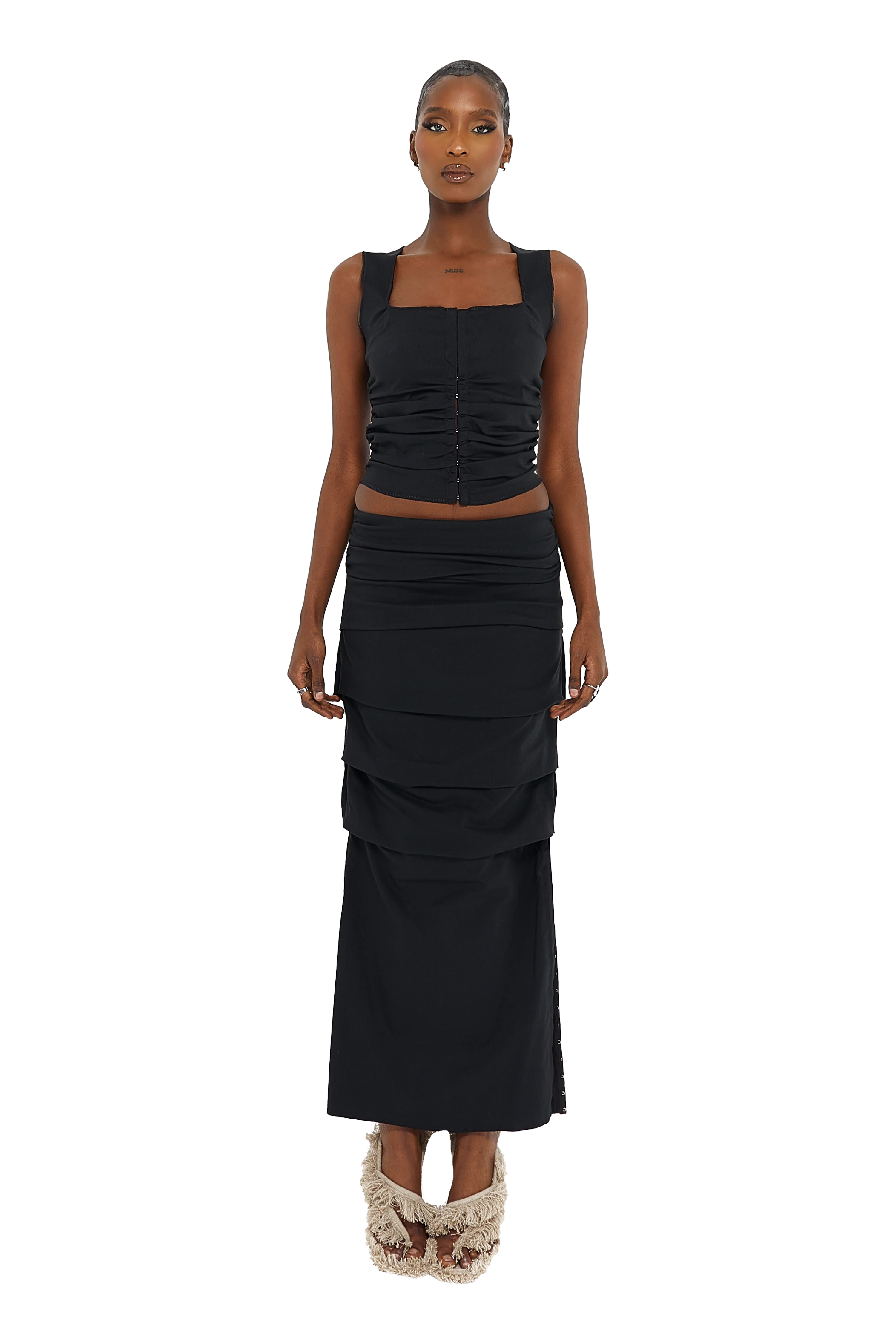 PERITO TOP - Satin Black