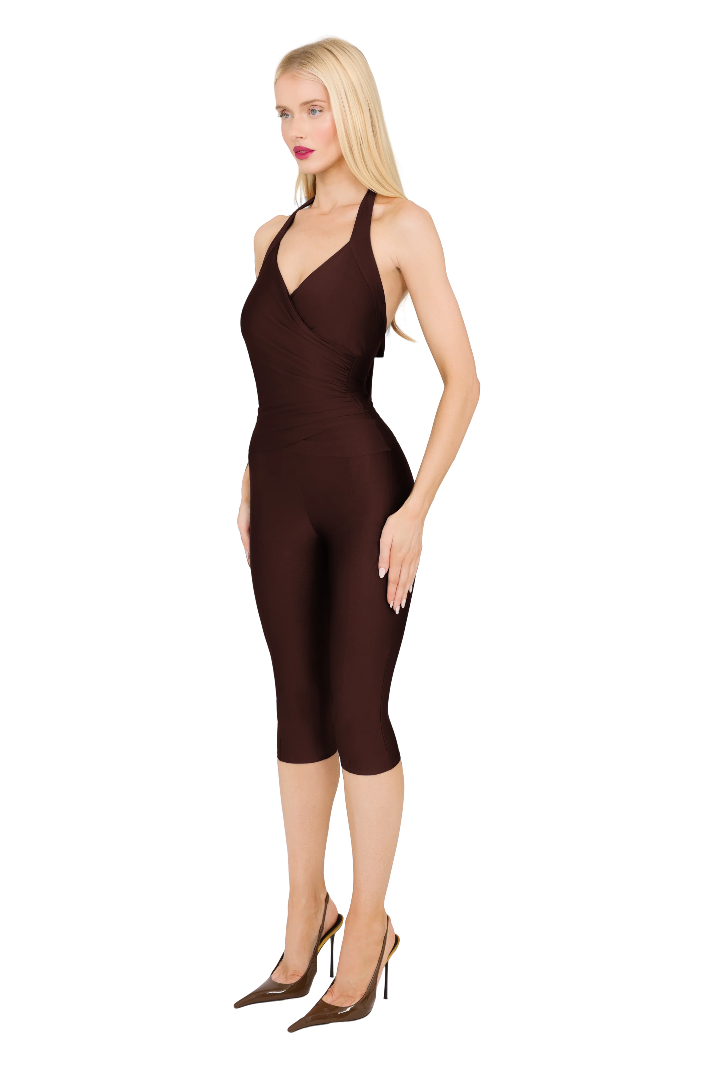 Lanai Capri Leggings - Chocolate - Image 2